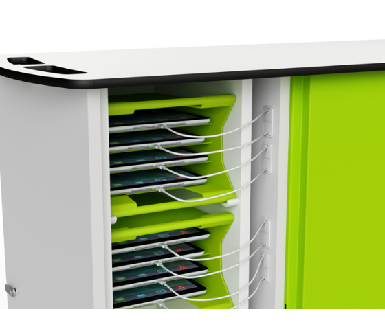 Tablet-Ladewagen mit Abstandsmanagement & Tragekörben für 16 oder 32 Tablets bis 10,5