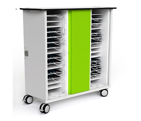 USB Ladewagen Zioxi für 32 Tablets bis zu 10.5 Zoll, Digitales Codeschloss