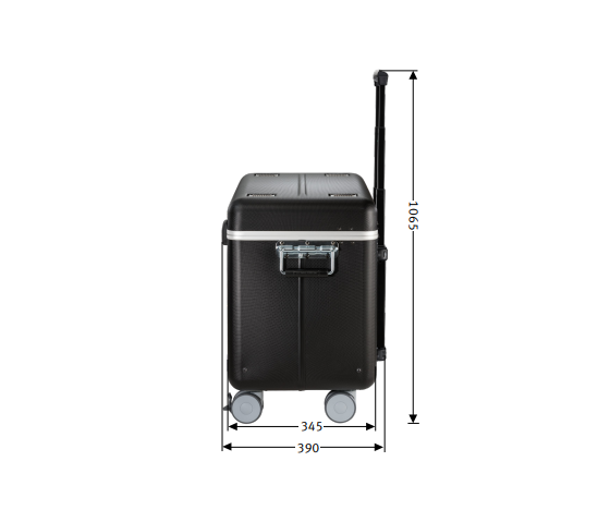 Parat Paraproject i10S trolley case mit 10 Fächern charge&sync schwarz