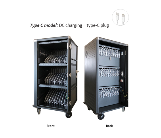 Bravour BRVC30 USB-C Ladewagen für 30 Tablets oder Laptops bis 15.6 Zoll