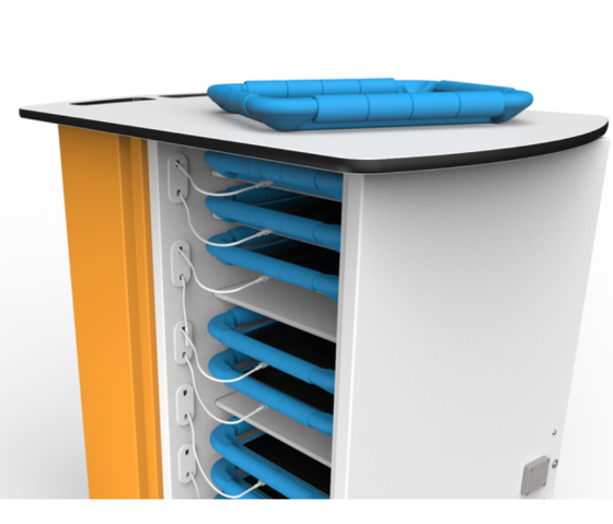 USB-C-Ladestation für 15 iPads in großen Schutzhüllen – Zioxi CHRGTUC-GC-15-K – mit Schlüsselschloss