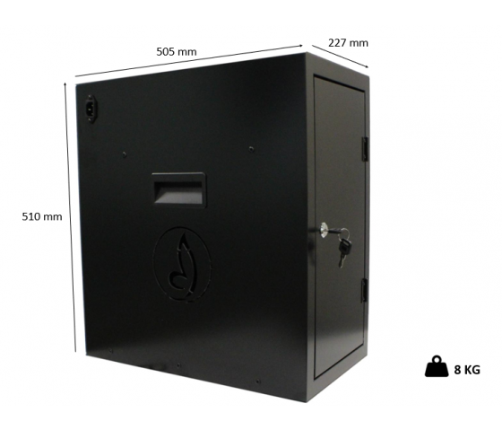 Bravour BRVD6 Ladeschrank für 6 Tablets oder Laptops bis zu 17 Zoll in Schwarz - USB