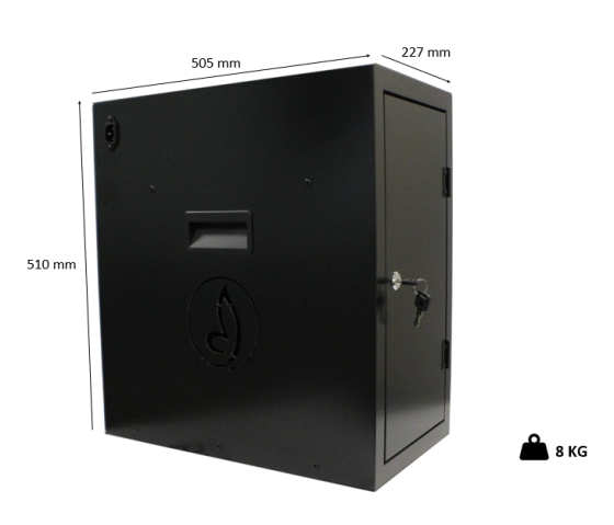 BRVDC6 USB-C oplaadkast voor 6 mobiele apparaten tot en met 17 inch - zwart