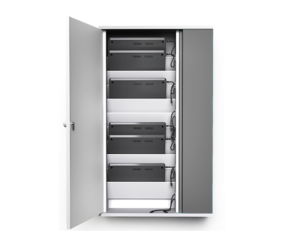 Zioxi Wandladeschrank Slimline für 10 Chromebooks bis zu 14 Zoll - RFID-Schloss