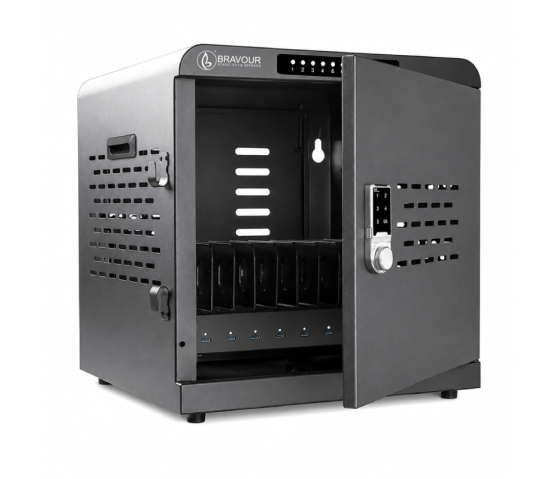 Ladeschrank für 10 Laptops und Tablets – 1000 W – mit Smart App – digitales Codeschloss