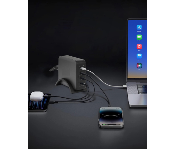 4-Port GaN USB-C Power Delivery Ladestation - 240 W / PD 3.1
