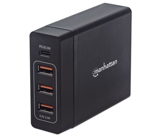 Power Delivery-Ladehub mit 3 USB-A- und 1 USB-C-Anschluss