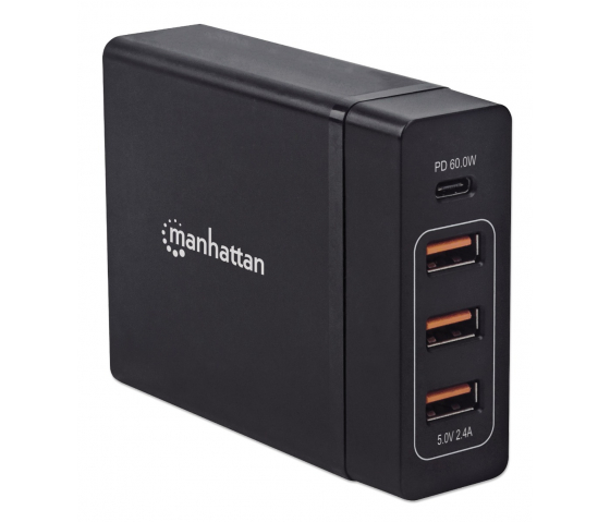 Power Delivery-Ladehub mit 3 USB-A- und 1 USB-C-Anschluss
