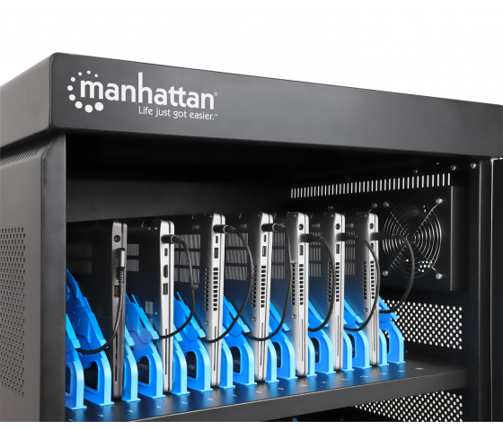 Manhattan 32 Ladewagen für 32 Tablets oder Laptops bis zu 15,6 Zoll