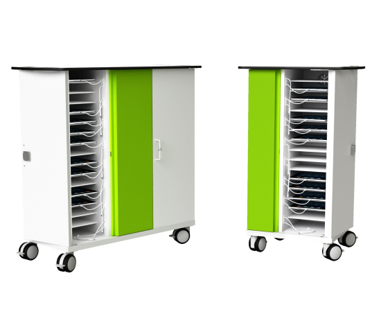 iPad Ladewagen mit USB-C Netzwerkanschluss - für 16 oder 32 Tablets bis 11 Zoll