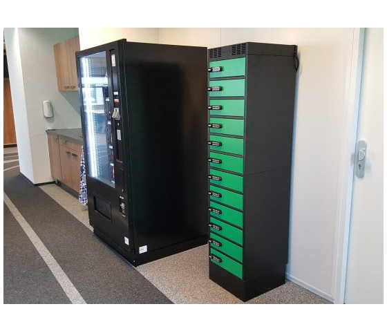 Ladeschrank mit Schließfächern Leba NoteLocker 12 für 12 Geräte bis zu 15,6 Zoll - digitales Codeschloss