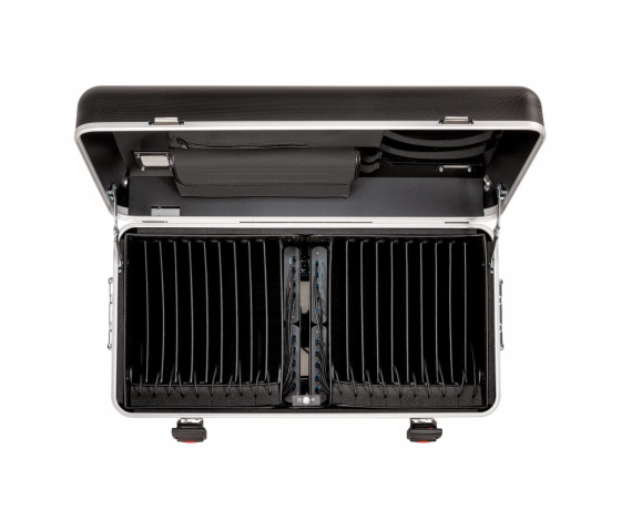 Parat Koffer TC20 TwinCharge mit 20 USB-C Ladekabeln Ladewagen für 20 Tablets bis zu 12,9 Zoll - schwarz