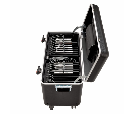 iPad-Ladekoffer TC20 TwinCharge mit 20 Lightning-Kabeln - für 20 Tablets bis zu 12,9 Zoll - schwarz