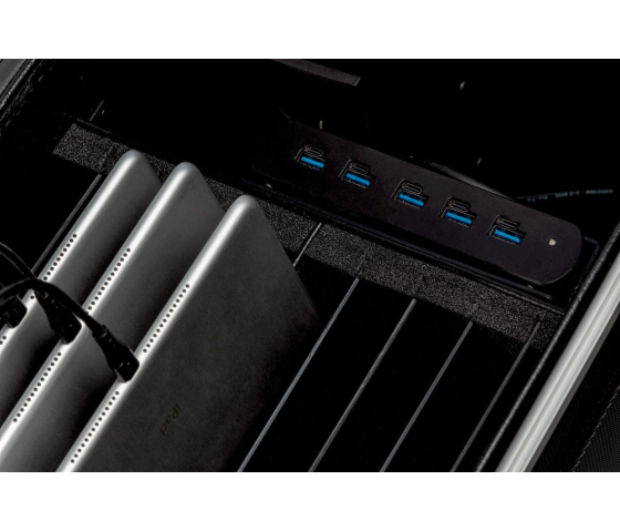 PARAT® Tablet-Tasche TC10 PLUS - für 10 Tablets bis zu 11,5 Zoll - USB-C, USB-A & Ethernet