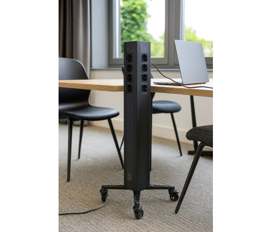 Kabelgebundener PowerTower 24 mit 16x 230V & 4x USB-A & 4x USB-C Anschlüssen