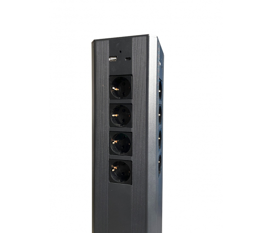 Kabelgebundener PowerTower 24 mit 16x 230V & 4x USB-A & 4x USB-C Anschlüssen