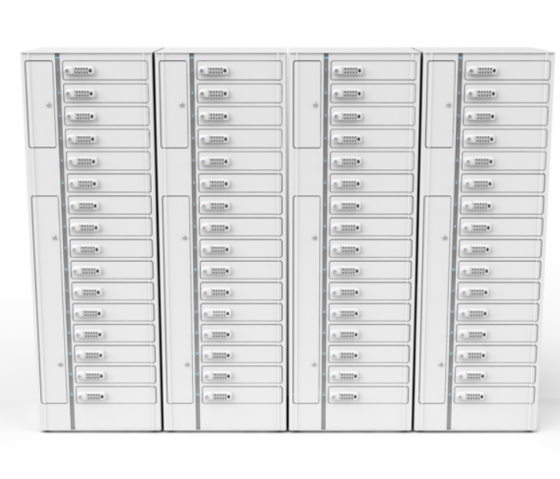 Zioxi Volt BYOD-Ladeschrank VLS1-16S-M-CP für 16 Geräte bis zu 17 Zoll - digitales Codeschloss - Steckdosenblock