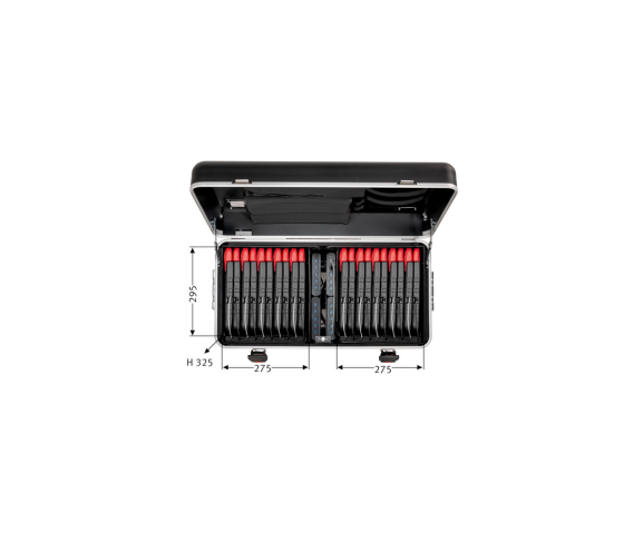 Parat Tablet-Ladekoffer TC20 Educover/Kidscover TwinCharge für 20 Tablets bis 12 Zoll in Schwarz - USB-C und USB-A