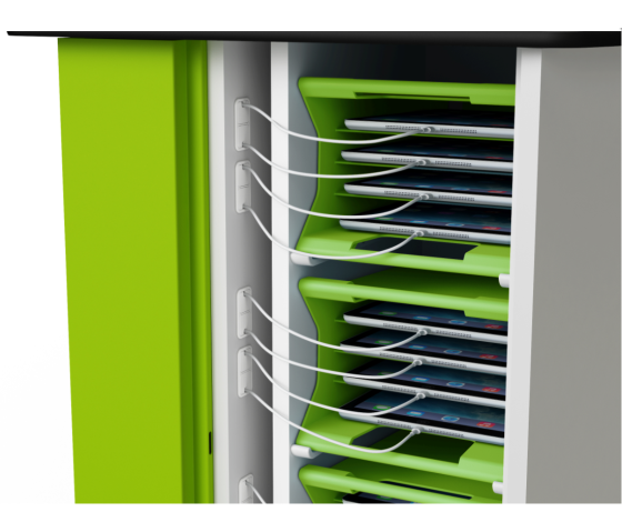 Zioxi Lade- & Synchronisationswagen mit Tragekörben für 16 oder 32 Tablets bis 10,5 Zoll