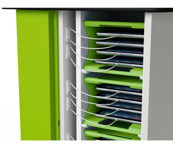 Zioxi Tablet Ladewagen mit Tragekörben für 16 Tablets bis zu 10,5 Zoll - Digitales Codeschloss