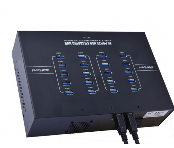 20 Ports USB-A USB 3.0 12W Lade- und Synchronisationshub