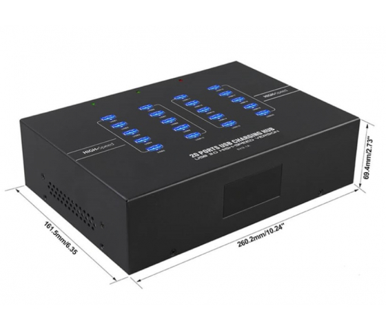 20 Ports USB-A USB 3.0 12W Lade- und Synchronisationshub