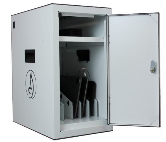 Bravour BRVD6 Ladeschrank für 6 Tablets oder Laptops bis zu 17 Zoll - Weiß