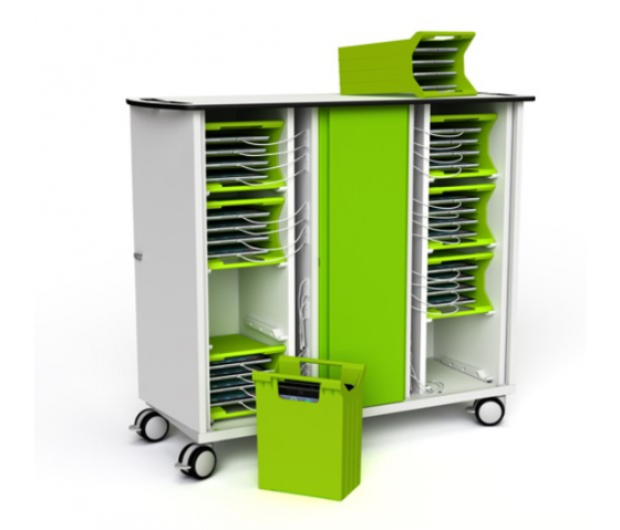 Tablet Ladewagen mit Tragekörben für 32 Tablets bis zu 10,5 Zoll - RFID-Schloss