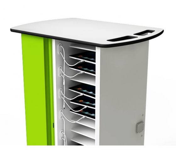 Zioxi Ladewagen für 16 iPads und Tablets bis 11 Zoll mit digitalem Codeschloss