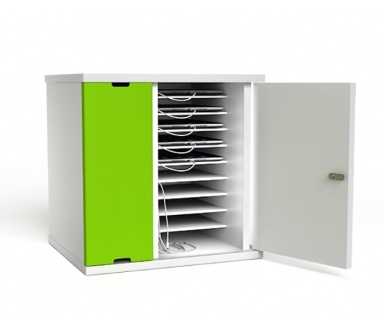 Zioxi Charge & Sync Ladeschrank für 10 iPads und Tablets bis 11 Zoll mit Zylinderschloss