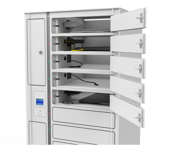 BYOD Volt AC & USB-C Ladeschrank für 16 Geräte bis zu 17 Zoll - RFID-Schloss + Websteuerung
