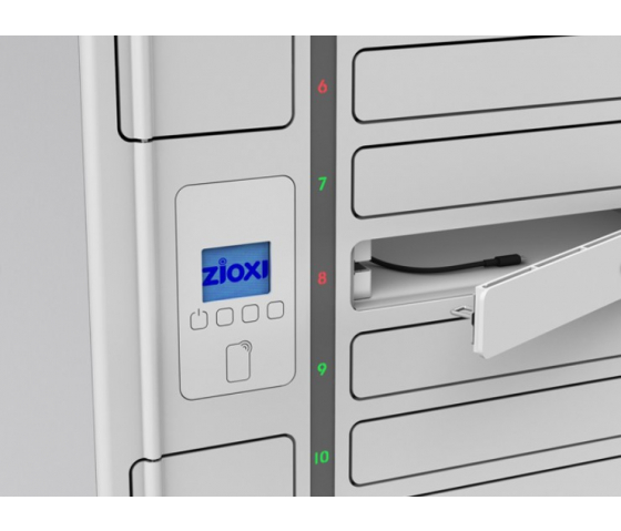 Chromebook Volt 1:1-Ladeschrank VCB1-10S-M-O für 10 Chromebooks bis zu 14 Zoll - RFID-Schloss + Websteuerung