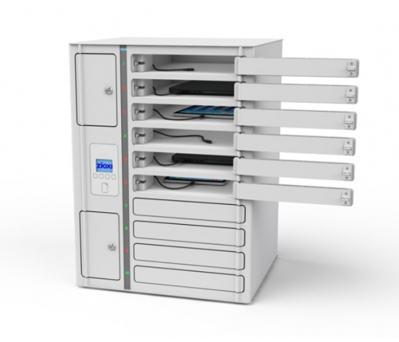 Chromebook Volt 1:1-Ladeschrank VCB1-10S-M-O für 10 Chromebooks bis zu 14 Zoll - RFID-Schloss + Websteuerung