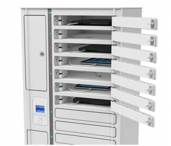 iPad Volt 1:1 USB-C Ladeschrank VTB1-24S-UC-O-G für 24 iPads & Tablets - RFID-Schloss + Websteuerung