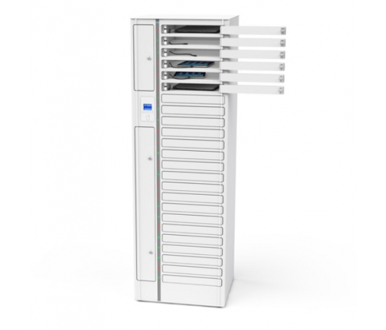 Laptop Volt 1:1 USB-C Ladeschrank VLS1-24S-UC-O# inkl. USB-C Kabel für 24 Laptops bis 17 Zoll - RFID Schloss + Websteuerung