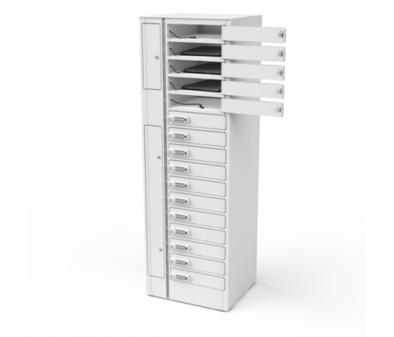 Laptop Volt 1:1 USB-C Ladeschrank VLS1-16S-UC-K# inkl. USB-C Kabel für 16 Laptops bis 17 Zoll - Tastensperre