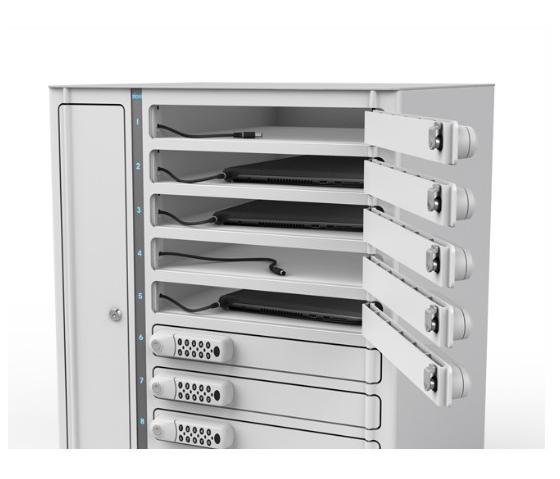 Laptop Volt 1:1 USB-C Ladeschrank VLS1-16S-UC-K# inkl. USB-C Kabel für 16 Laptops bis 17 Zoll - Tastensperre