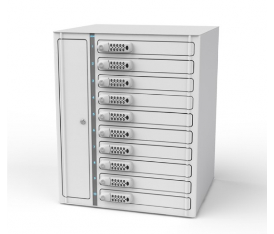 Laptop Volt 1:1 USB-C Ladeschrank VLS1-10S-UC-K# inkl. USB-C Kabel für 10 Laptops bis 17 Zoll - Tastensperre