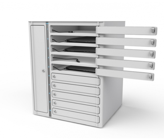 Laptop Volt 1:1 USB-C Ladeschrank VLS1-10S-UC-K# inkl. USB-C Kabel für 10 Laptops bis 17 Zoll - Tastensperre