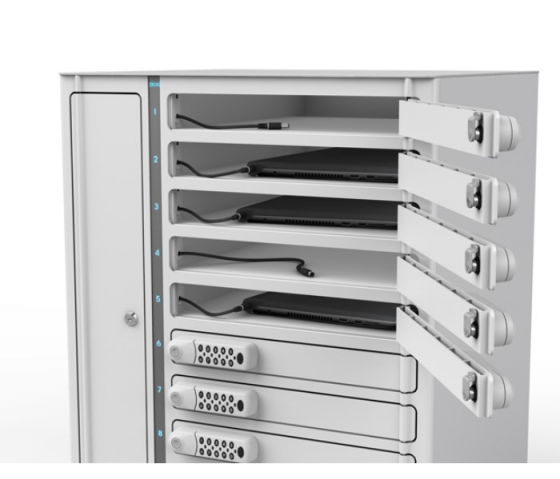 Laptop Volt 1:1 USB-C Ladeschrank VLS1-10S-UC-K# inkl. USB-C Kabel für 10 Laptops bis 17 Zoll - Tastensperre