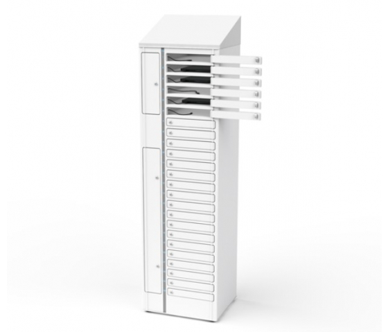 Zioxi Ladeschrank VCB1-24S-UC-K# inklusive USB-C Kabel für 24 Chromebooks bis 14 Zoll - Tastensperre