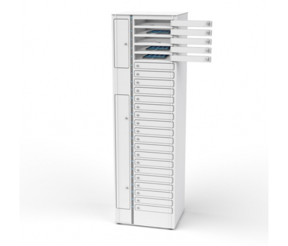 Zioxi Ladeschrank VCB1-24S-UC-K# inklusive USB-C Kabel für 24 Chromebooks bis 14 Zoll - Tastensperre