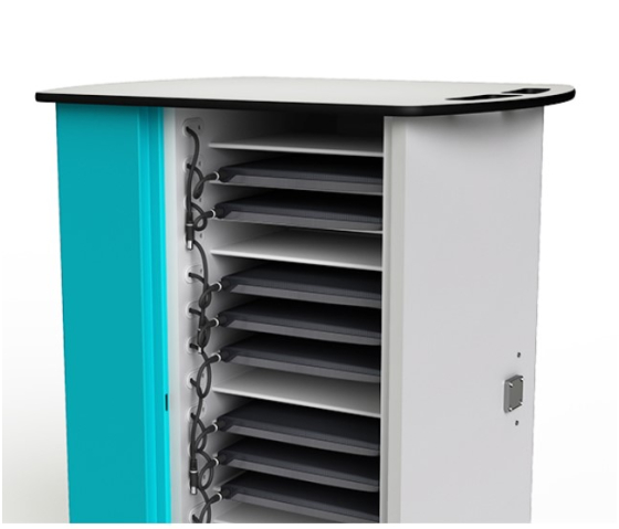 USB-C Laptopwagen Zioxi CHRGTUC-LS-16 ohne Kabel für 16 Laptops bis 16 Zoll - Tastensperre