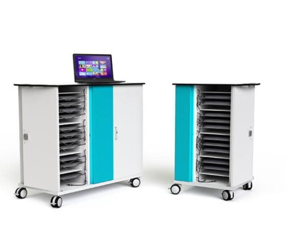 USB-C Laptopwagen Zioxi CHRGTUC-LS-32 ohne Kabel für 32 Laptops bis 16 Zoll - Tastensperre