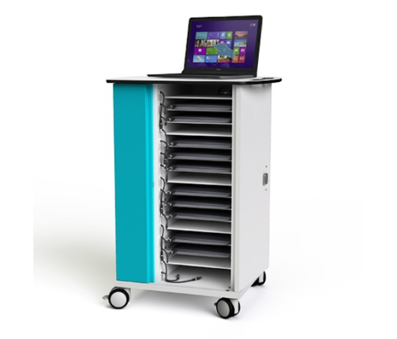 USB-C Laptopwagen Zioxi CHRGTUC-LS-16-C ohne Kabel für 16 Laptops bis 16 Zoll - digitales Codeschloss