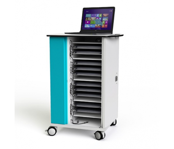 USB-C Laptop-Ladewagen mit Kabeln Zioxi CHRGTUC-LS-16# für 16 Laptops bis 16 Zoll - Tastensperre