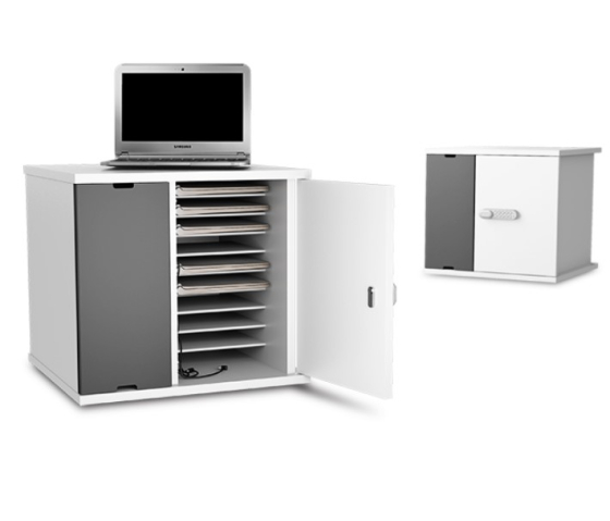 Zioxi Chromebook Ladeschrank für 10 Laptops & große Tablets bis 14 Zoll - Aufladen über USB-C oder Steckdosen