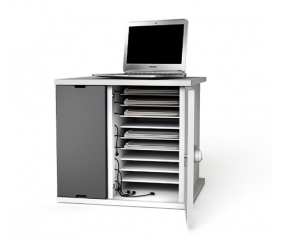USB-C Ladeschrank mit Kabeln Zioxi CHRGCUC-CB-10-K# für 10 Chromebooks bis 14 Zoll - Tastensperre