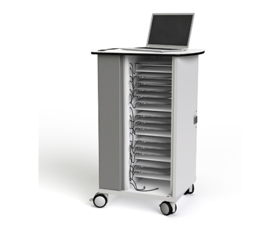 Zioxi USB-C Ladewagen für 16 Chromebooks und mobile Geräte bis 14 Zoll - Tastensperre