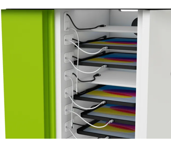 Zioxi Ladewagen CHRGTUC-PT-32-R# für 32 iPads & Apple Pencils - USB-C Kabel inklusive - RFID Schloss